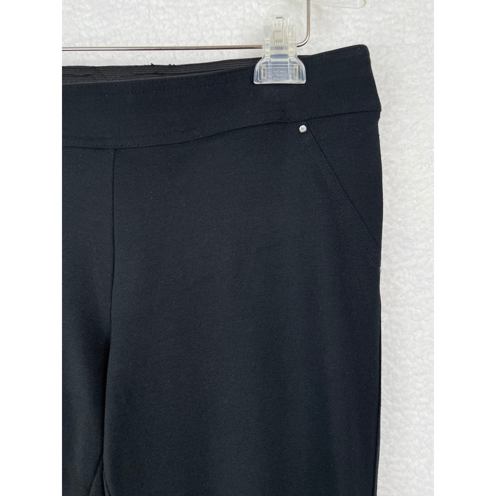 INC International Concepts Womens Black Pull On Straight Zipper Pocket Pants 8 - Picture 3 of 10
